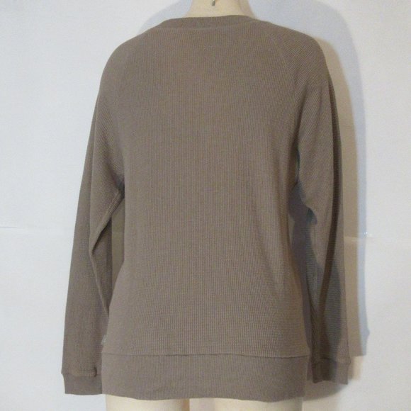 Artizia TNA Womens Small Sweater Waffle Knit Long Sleeve Lightweight Tan Brown - Picture 7 of 9
